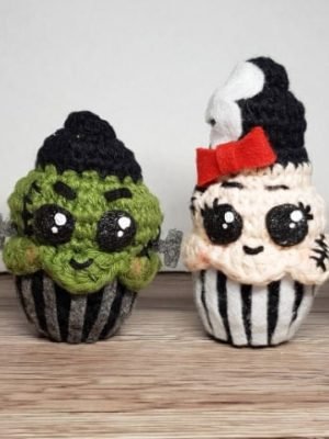Halloween Spooky Crochet Cupcakes Set 1