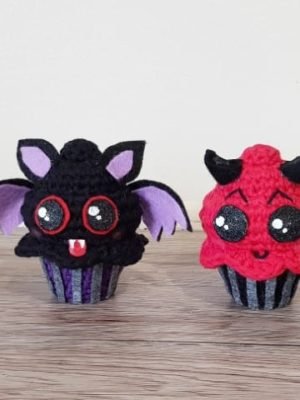 Halloween Spooky Crochet Cupcakes Set 2